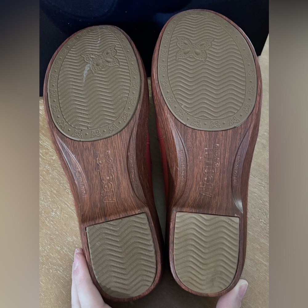 Alegria Sereniti Leather Clogs Aged Poppy Red EU 40 US 9.5-10 NWOT Comfort Mule - Picture 3 of 8